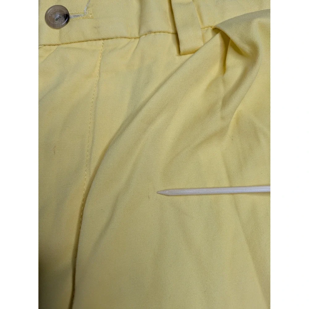 Vintage Polo Golf Ralph‎ Lauren Fairway Shorts Men 36 Yellow Chino Pleated Front